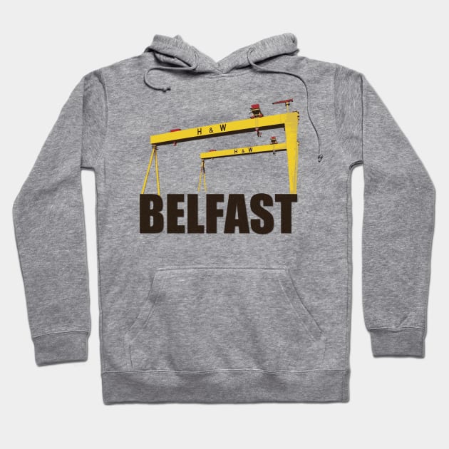 Harland and Wolff cranes Belfast Hoodie by firelighter